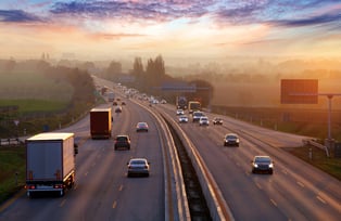 cars driving on highway